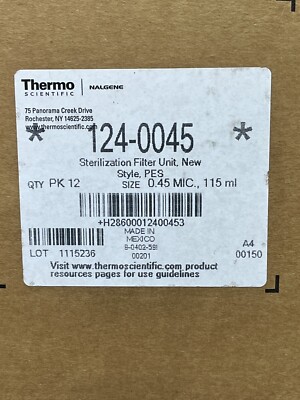 Thermo Scientific Filter Unit 115 ml 0.45 um PES Filter and Receiver 12 Filters-image