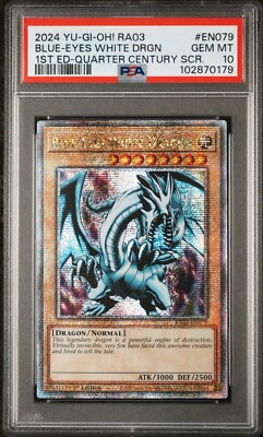 2024 PSA 10 YUGIOH MP24 25TH QC SECRET RARE BLUE EYES WHITE DRAGON 💎-image