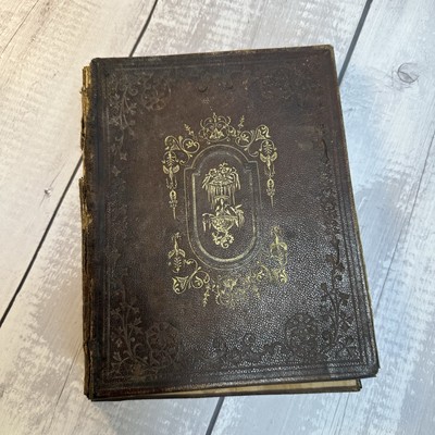 1885 Leather Bound Álbum Of Friendship ~ Hand Written Recipes Signatures Notes-image