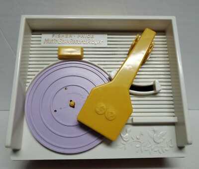 Mattel Fisher Price Music Box Record Player 4 Records 2014 Version Tested Works-image