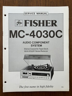 Fisher MC-4030C Audio System Turntable Tape Deck Service Manual OEM Vintage-image