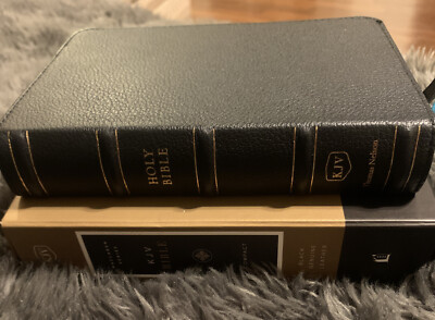 NIB KJV Compact Bible Maclaren Series Black Genuine Leather Comfort Print  Sewn!-image