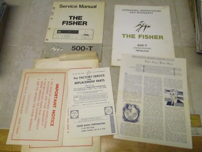 VTG The Fisher 500-T Stereophonic FM Receiver Operating Instructions Service Man-image