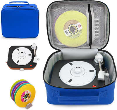 Foldable Carrying Bag for Fisher-Price Rockin Record Player, Blue, Lightweight &-image