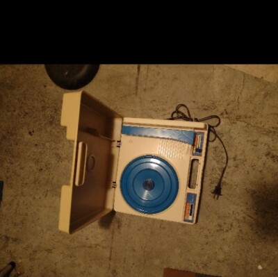Vintage 1978 Fisher Price Childs Portable Record Player Turntable WORKS Blue 825-image
