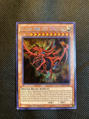 Yu-Gi-Oh! TCG Slifer the Sky Dragon 2016 Mega-Tins CT13-EN001 Limited Secret...-image