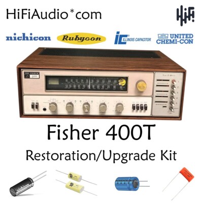 Fisher 400T receiver restoration recap repair service rebuild kit capacitor-image