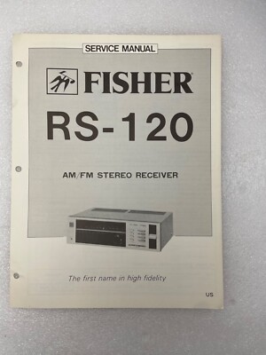 VTG Original Fisher RS-120 Am/Fm Stereo Receiver Service Manual Repair-image