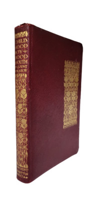 Vintage CHILDHOOD & YOUTH LIMP LEATHER BOUND AUTOBIOGRAPHICAL NOVEL TOLSTOY 1915-image