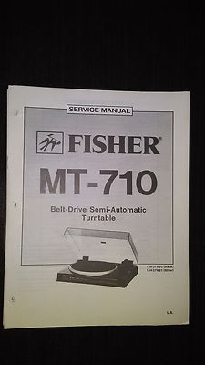 Fisher mt-710 Service Manual original repair book stereo turntable record player-image