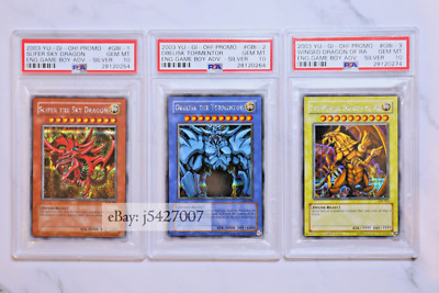 Yugioh PSA 10 GBI-001 GBI-002 GBI-003 Slifer Obelisk Ra / Secret Rare-image