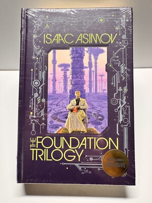 THE FOUNDATION TRILOGY Isaac Asimov Bonded Leather Gilded Ribbon Bookmark SEALED-image