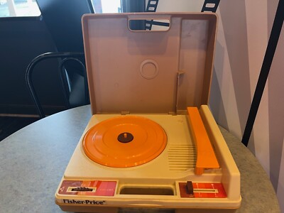 Vintage FISHER PRICE RARE FINDINGS 1978 Vintage Portable Record Player #825-image