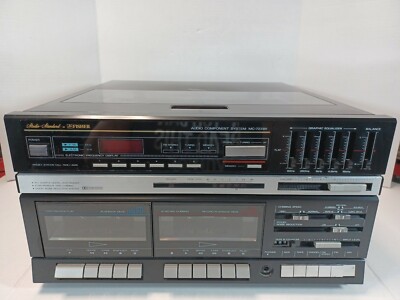 Fisher MC-723BK Studio AM/FM Stereo Turntable Dual Cassette 1985 READ DESCRIPTIO-image