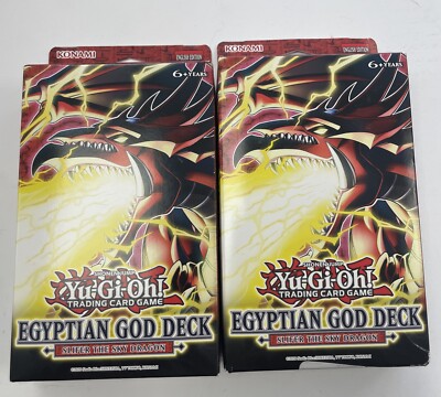 (2) YUGIOH EGYPTIAN GOD DECK SLIFER THE SKY DRAGON STRUCTURE DECK UNOPENED-image