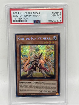 2024 PSA 10 YUGIOH MP24 25TH SECRET RARE CENTUR ION PRIMERA 💫-image