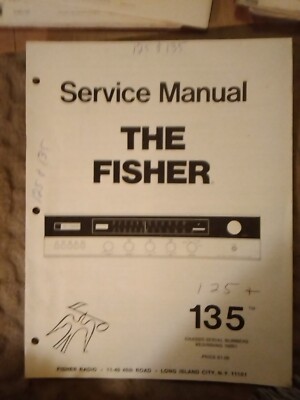 Fisher 125+135 Service Manual AM-FM Stereo Receiver Original-image
