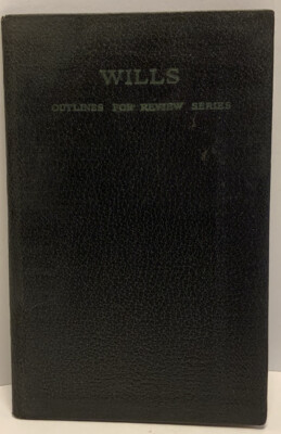 Vintage Leather-Bound Law Book, “Wills” Outlines for Review Series 1927-image