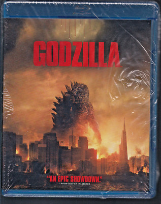 GODZILLA Blu-ray 2014  Elizabeth Olsen  Bryan Cranston NEW & Factory Sealed-image