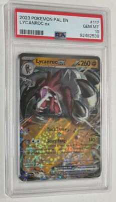 Pokémon TCG Lycanroc EX Holo Paldea Evolved PSA Graded Gem 10 Scarlet Violet-image