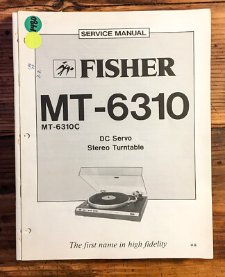 Fisher MT-6310 MT-6310C Record Player / Turntable  Service Manual *Original*-image