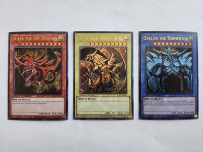 Slifer, Obelisk, Ra. LC01. Ultra Rare. Limited Edition. Light Play.-image