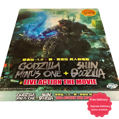 DVD Godzilla Minus One (2024) + Shin Live Action Movies English Subs All Region-image