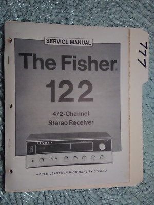 Fisher 122 service manual original repair book stereo receiver tuner radio-image