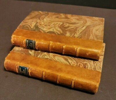 Antique Pr Books Leather Anatole France  L'ile Des Pingouins & Revolte Des Anges-image
