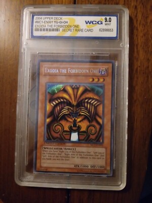 2004 YuGiOh Exodia the Forbidden One MC1-EN001 Graded 9 MINT Head Secret Rare-image