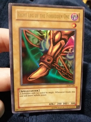Yugioh Right Leg of the Forbidden One LOB-120 Ultra Rare American Exodia PL-image