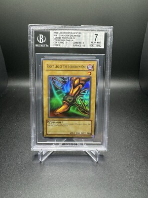 BGS 7 Right Leg of the Forbidden One LOB-120 Ultra Rare Exodia Piece Subgrades-image
