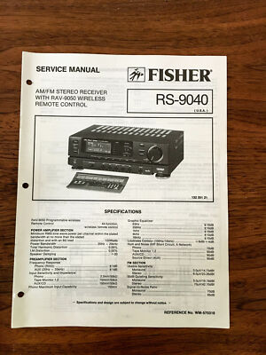 Fisher RS-9040 Receiver Service Manual *Original*-image