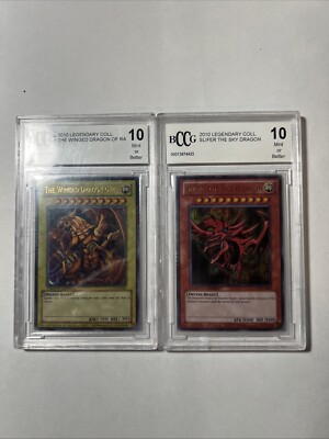 Slifer the Sky Dragon & The Winged Dragon Of Ra Yu-Gi-Yo Cards Mint BCCG-image
