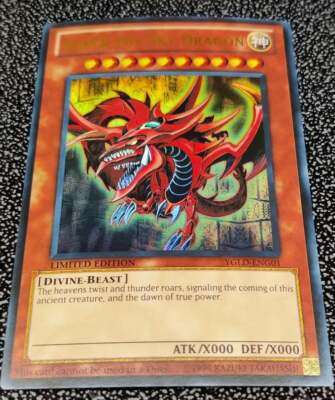 1x Yu-Gi-Oh! Slifer The Sky Dragon - YGLD-ENG01 - Ultra Rare - Limited Ed - NM-image