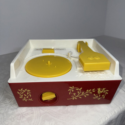 Fisher-Price Multicolor Portable Music Box Record Player Turntable Toy W/ Discs-image