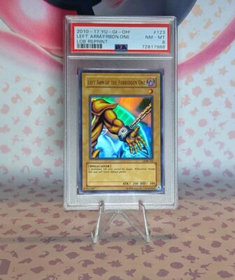YUGIOH! PSA 8 NM 2010 Left Arm of the Forbidden One LOB-123 Ultra Rare Reprint-image