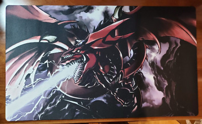 Yu-Gi-Oh! Playmat Desktop Mat Red Eyes Black Dragon Slifer Neos-image