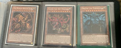 Egyptian God Set Slifer Obelisk Ra Secret SBCB-EN201 202 203 SPEED DUEL NM Holo-image