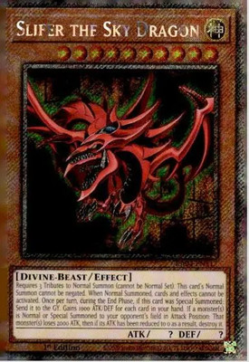 1x Slifer the Sky Dragon (Platinum Secr NM Eng YuGiOh - Quarter Century Stampede-image