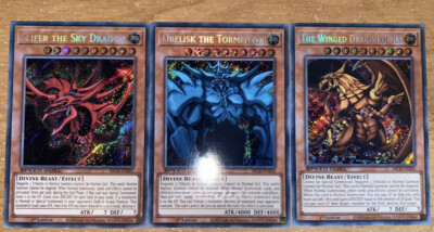 🔥YUGIOH Egyptian God Cards Slifer Obelisk Ra SBCB-EN201 202 203 SPEED DUEL SEC-image