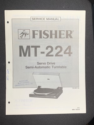 Fisher MT-224 Service Manual Servo Drive Semi Automatic Turntable Original-image