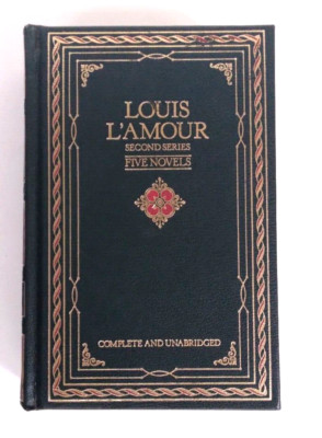 Louis L’Amour SEcond Series Five Novels Unabridged Leather Bound Gold Edges-image