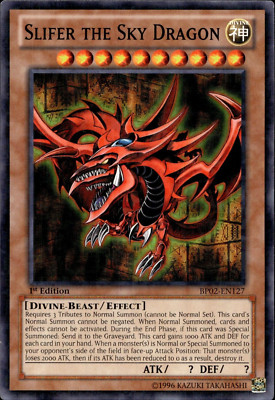 Slifer The Sky Dragon - Mosaic Rare 1st Edition BP02-EN127 - LP - YuGiOh-image