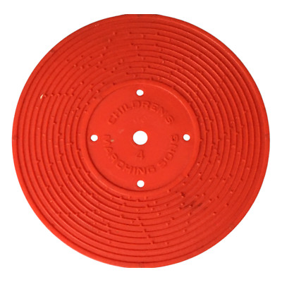 Vtg Fisher Price Record Player 4 Orange Camptown Races Childrens Marching Song-image