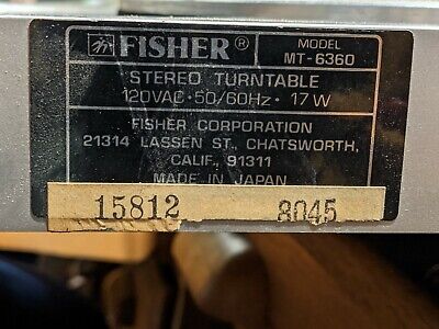 FISHER MT-6360 DIRECT DRIVE TURNTABLE PARTS,POTENTIOMETER,SENSOR-image