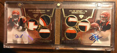 Gio Bernard Eifert 2013 Triple Threads Leather Bound Booklet Patch Auto RC 1/5-image