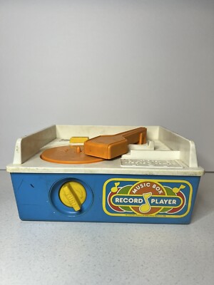 Vintage Fisher Price Music Box Record Player 1971 Multicolor No records and gift-image