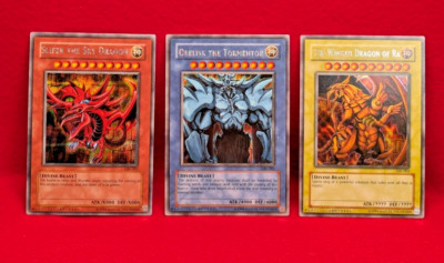 Yu-gi-oh Card GBI-001 -002 -003 Slifer The Sky Dragon Secret Rare Ra-image