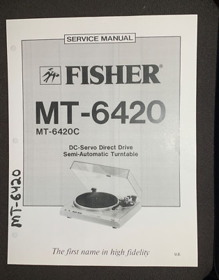 Fisher MT-6420 Service Manual Turntable Photocopy-image